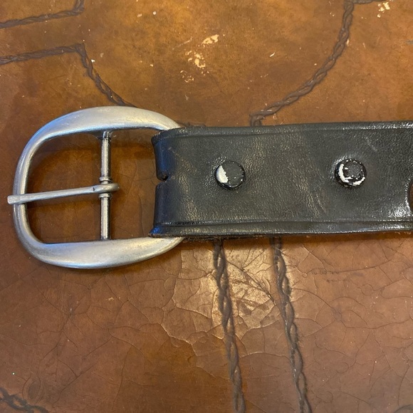 Women Brown Leather Embellished Rhinestone Bling Belt Size Large-Made in Mexico - Picture 4 of 10